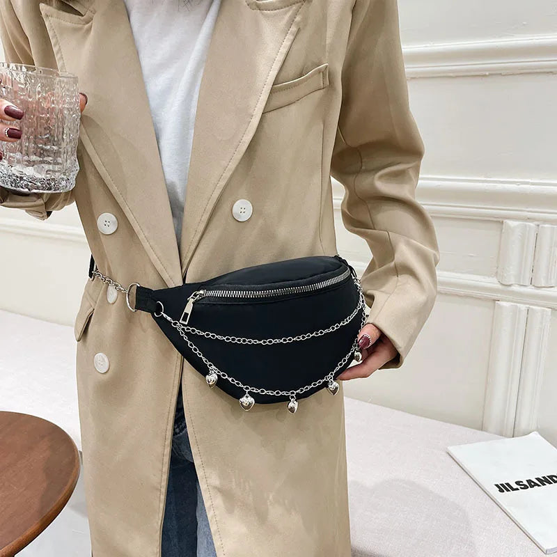 Women's Solid Fanny Pack Crossbody Chest Bag