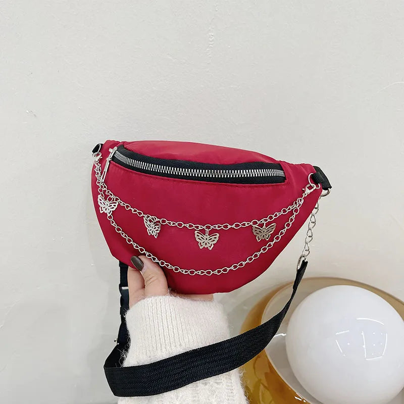 Women's Solid Fanny Pack Crossbody Chest Bag
