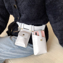 Stone Pattern Leather Waist Belt Bag Women Fanny Pack