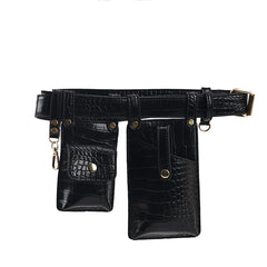 Stone Pattern Leather Waist Belt Bag Women Fanny Pack