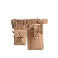 Stone Pattern Leather Waist Belt Bag Women Fanny Pack