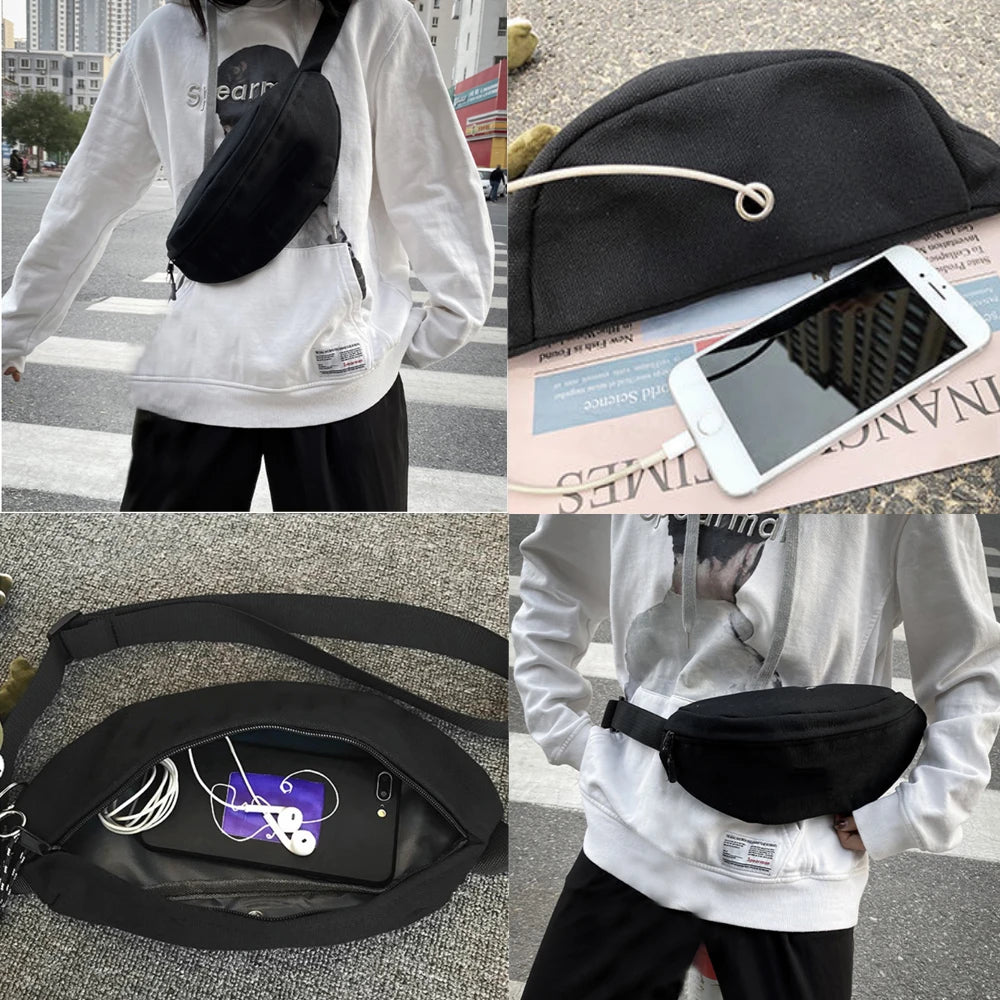 Samurai Print Chest Backpack Waist Bag for Men