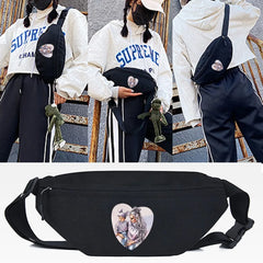 Mother and Daughter Print Waist Bag Shoulder Handbag