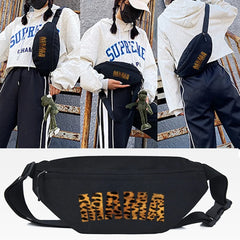 Mother and Daughter Print Waist Bag Shoulder Handbag