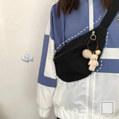 Waist Bags Women Canvas Students Harajuku Causal Fanny Pack Girls