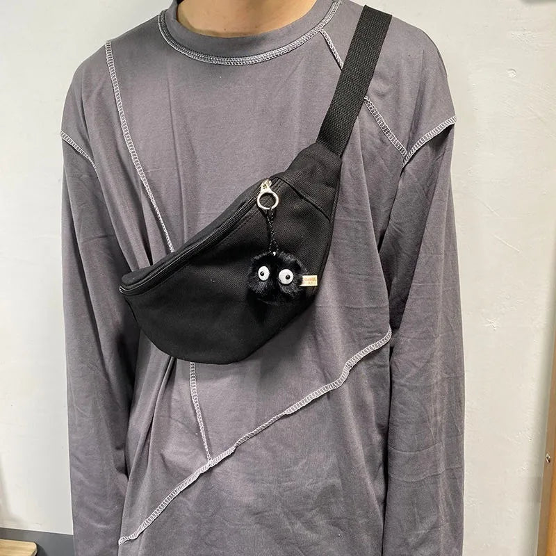 Waist Bags Women Harajuku All-match Canvas Fanny Pack