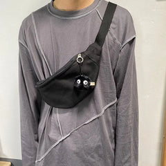 Waist Bags Women Harajuku All-match Canvas Fanny Pack