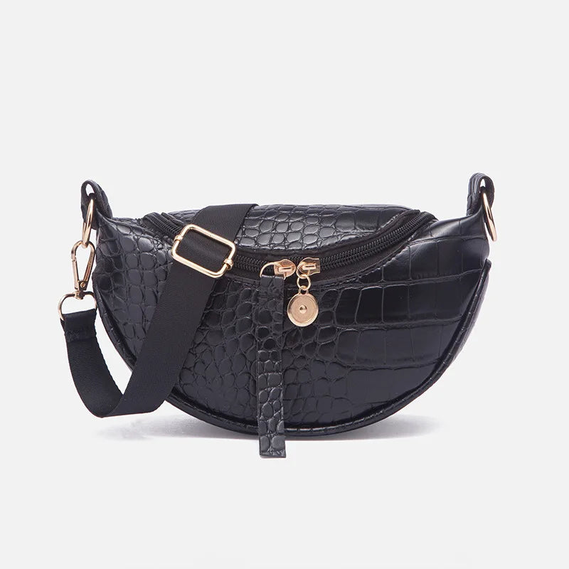 Women's Pu Waist Bag Shoulder Crossbody Chest Belt Fanny Pack