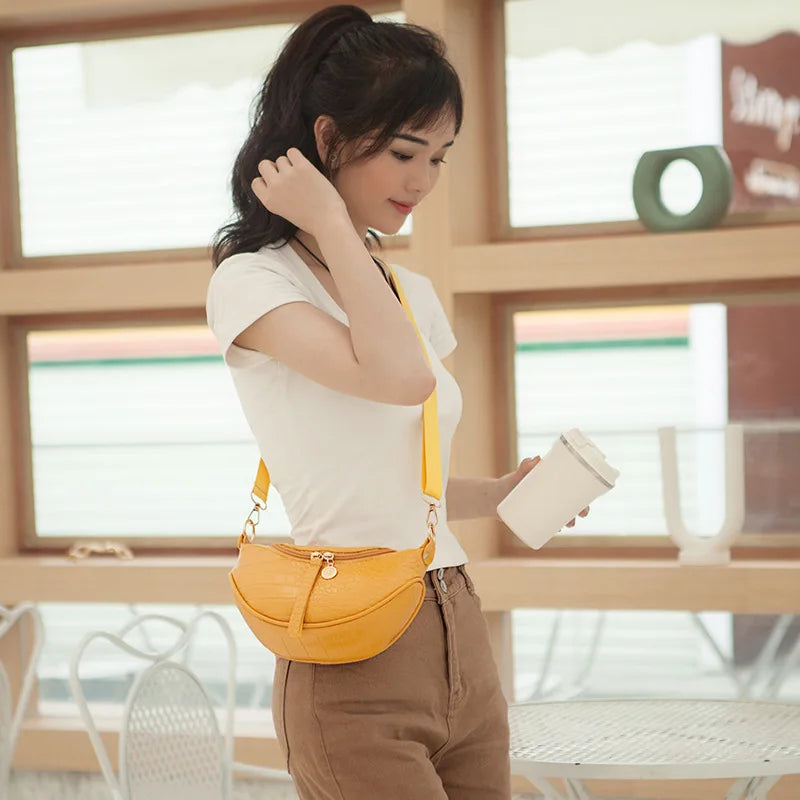 Women's Pu Waist Bag Shoulder Crossbody Chest Belt Fanny Pack