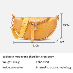 Women's Pu Waist Bag Shoulder Crossbody Chest Belt Fanny Pack