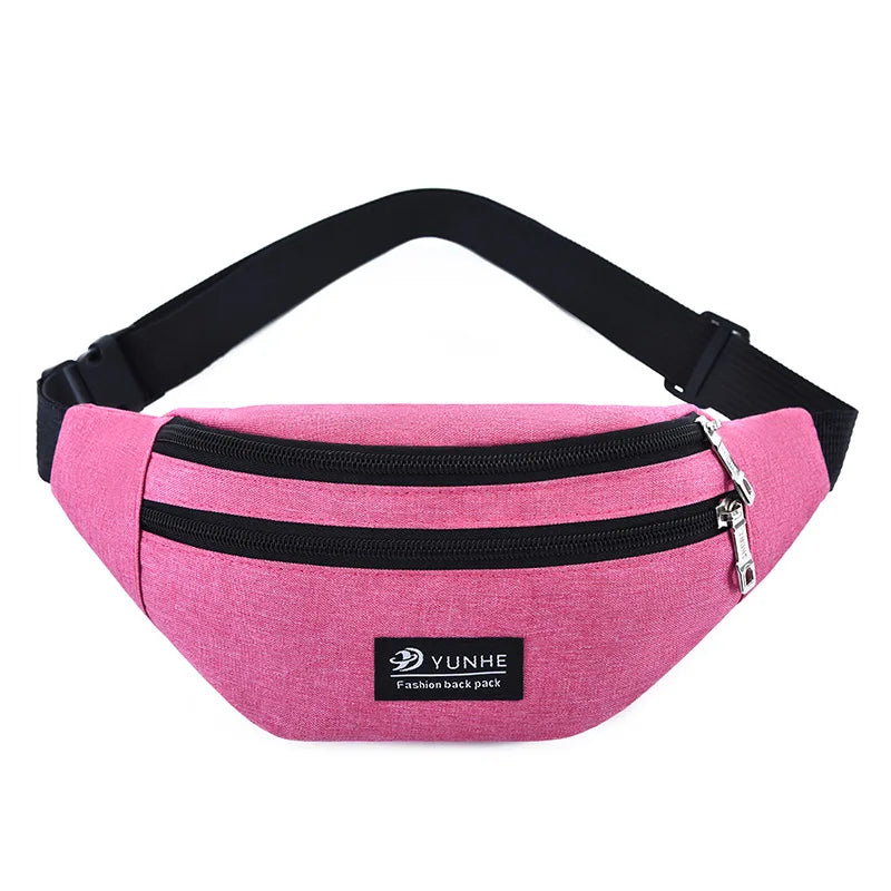 Pink Fanny Pack Female Belt Bag Waist Packs Chest Phone Pouch Bolsa Feminina