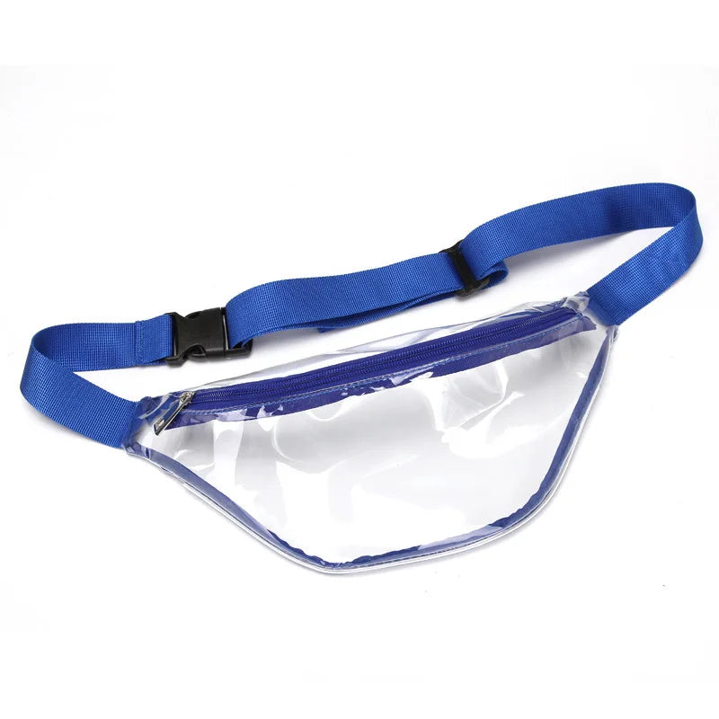 Holographic Women Pink Silver Fanny Pack PVC Waist Packs
