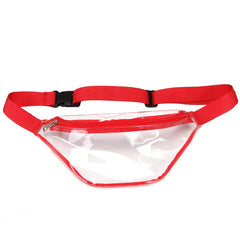 Holographic Women Pink Silver Fanny Pack PVC Waist Packs
