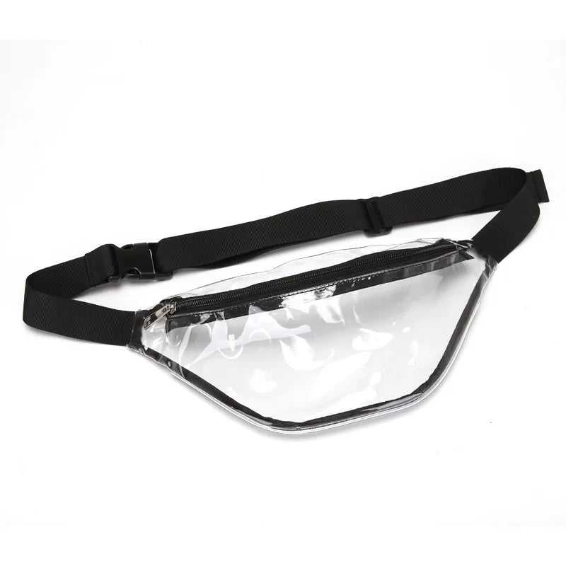 Holographic Women Pink Silver Fanny Pack PVC Waist Packs