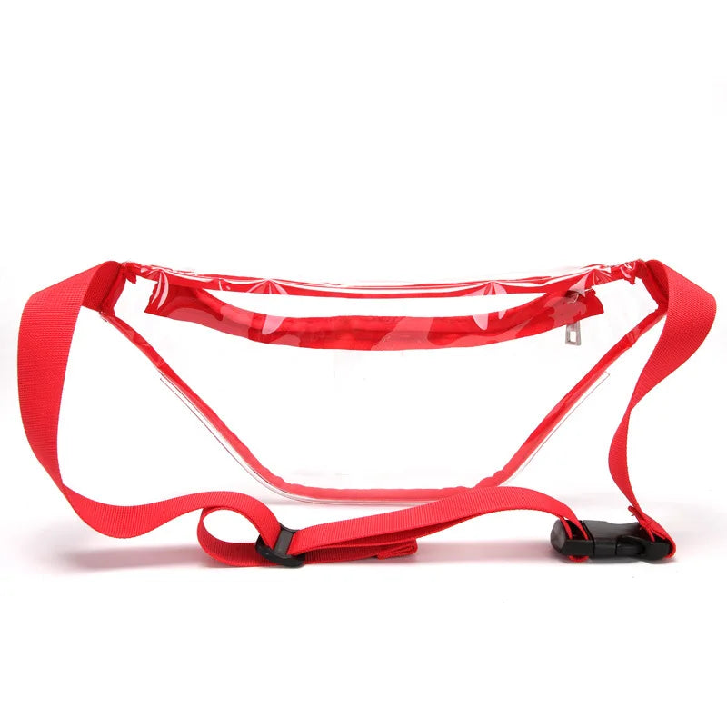 Holographic Waist Bag Pink Silver Fanny Pack PVC Waist Packs