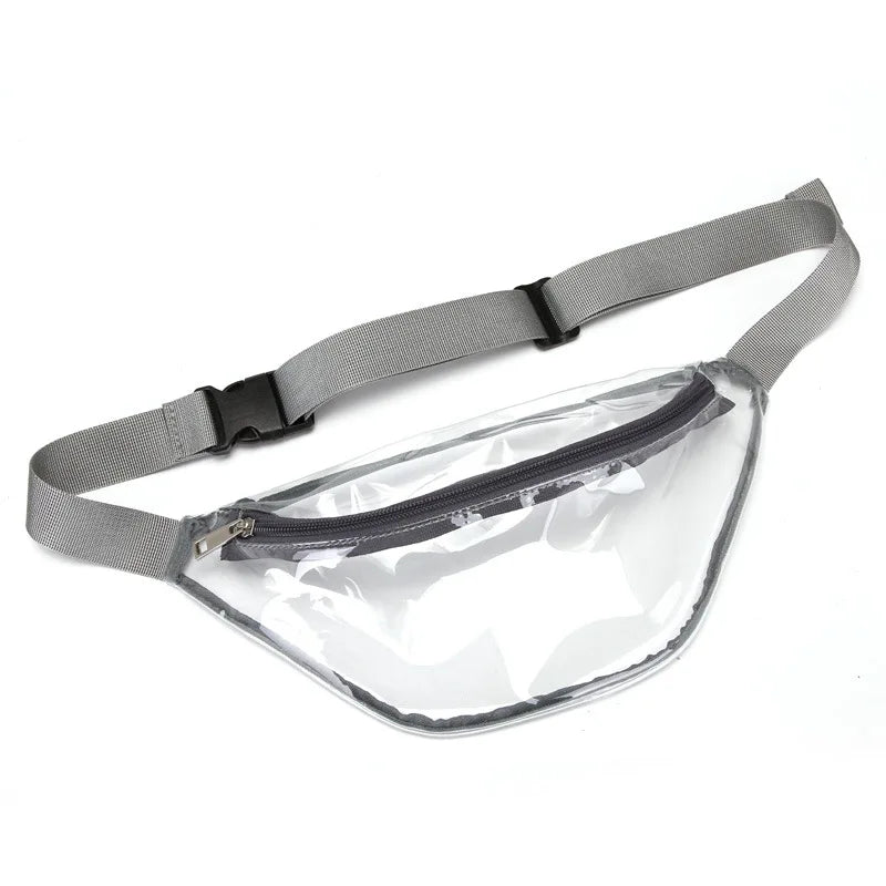 Holographic Waist Bag Pink Silver Fanny Pack PVC Waist Packs