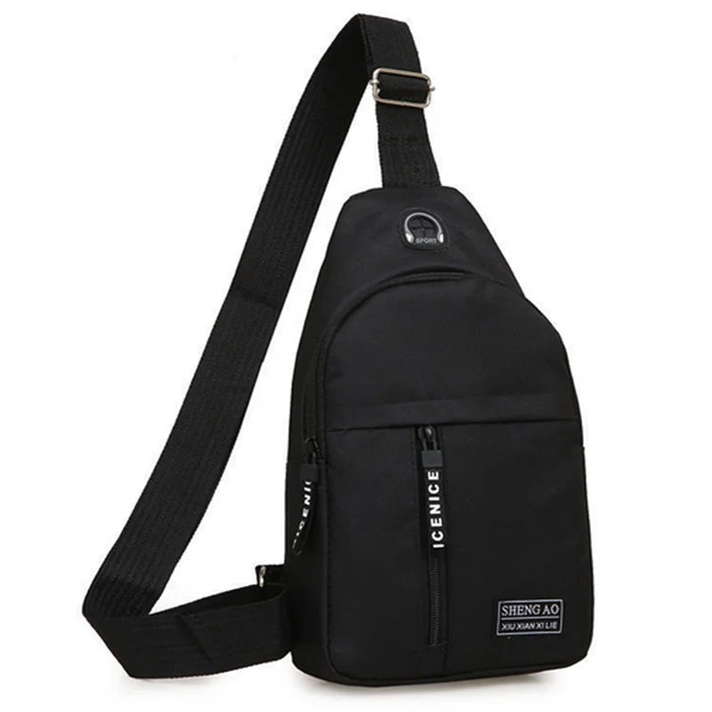 Canvas Waist Chest Bag Crossbody Pack for Men Women Streetwear Fanny Pack