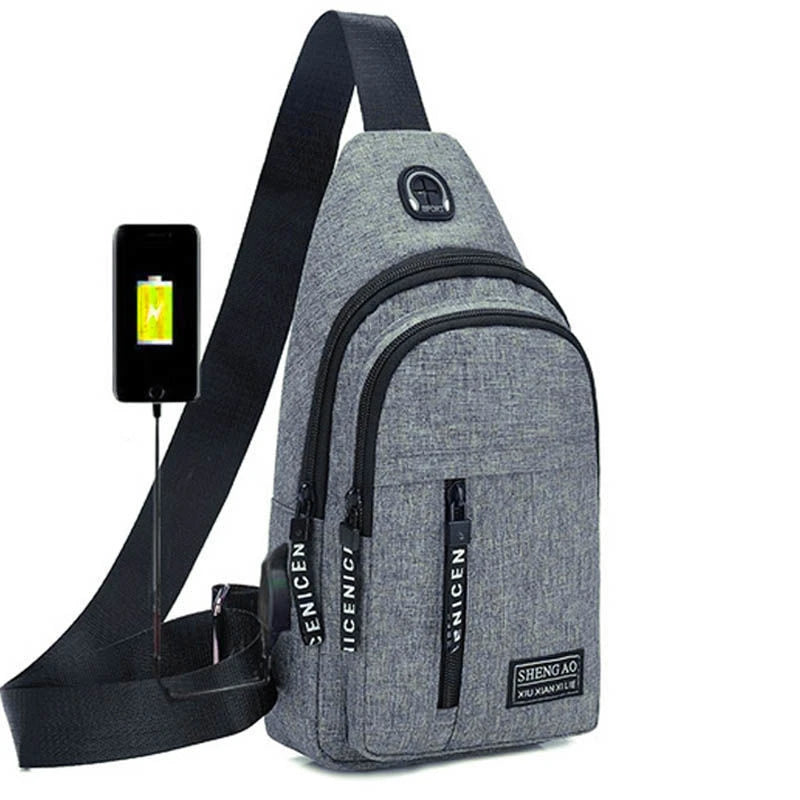 Canvas Chest Bag Small Crossbody Streetwear Fanny Pack Hip Hop Belt