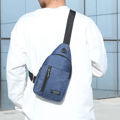 Canvas Chest Bag Small Crossbody Streetwear Fanny Pack Multifunction Mini Belt