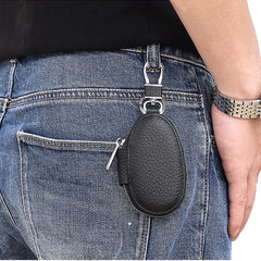 Leather Waist Hanging Car Key Wallets Men&Women Organizer Pouch Purse