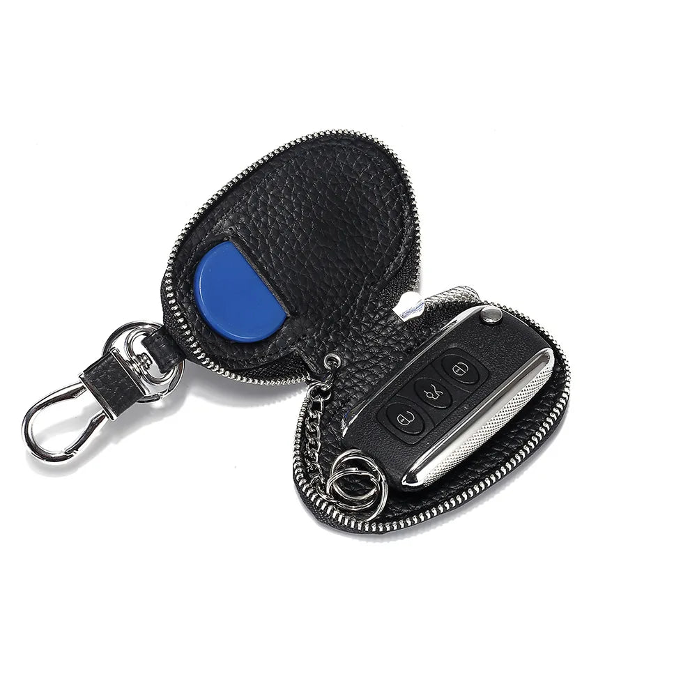 Leather Waist Hanging Car Key Wallets Men&Women Organizer Pouch Purse