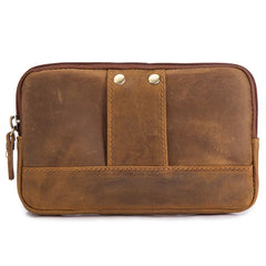 Men's Crazy Horse Leather Messenger Shoulder Bag Travel Motorcycle Fanny Pack