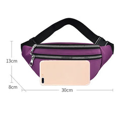 Nylon Fanny Pack for Women Waist Bag Travel Hip Pouch