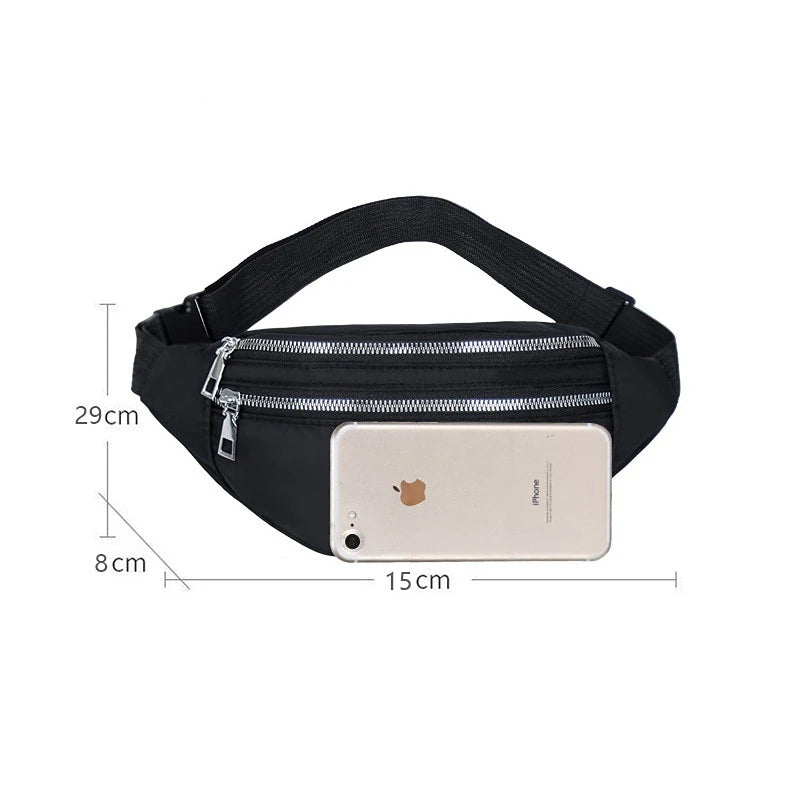 Nylon Fanny Pack Women's Waist Bag Chest Pouch Travel Hip Sport Purse