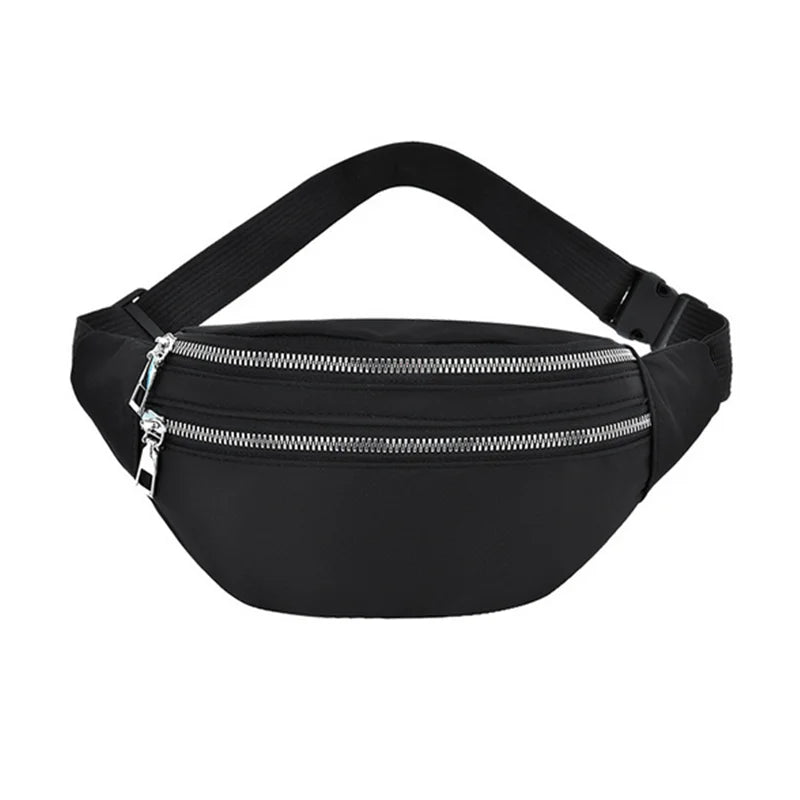 Nylon Fanny Pack for Women Waist Bag Travel Hip Pouch