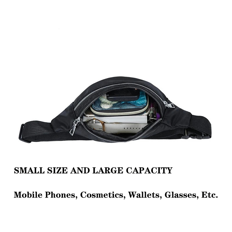 Nylon Fanny Pack Women's Waist Bag Chest Pouch Travel Hip Sport Purse