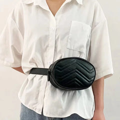 Women's Waist Pack Fanny Pack PU Leather Belt Bag Crossbody Chest Pack