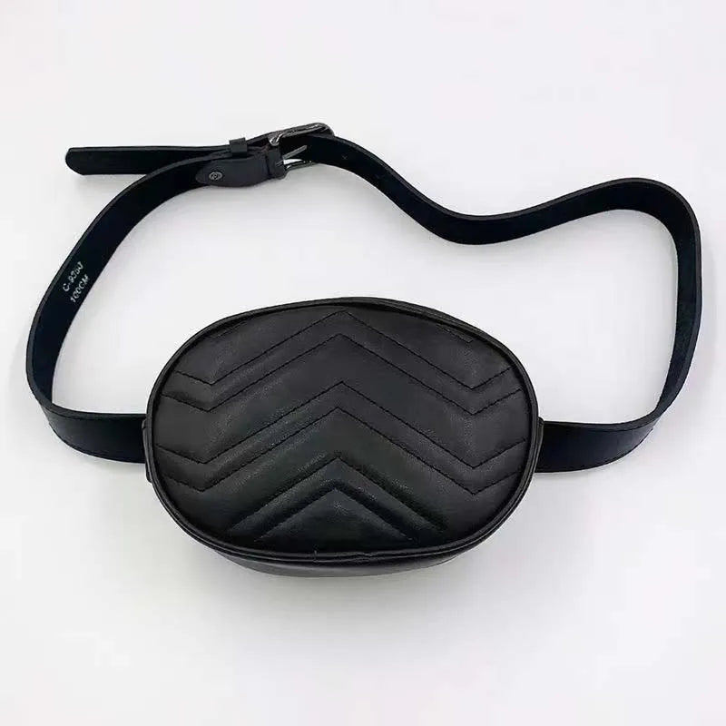 Women's Waist Pack Fanny Pack PU Leather Belt Bag Crossbody Chest Pack