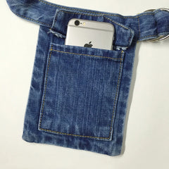 Denim Waist Pack Fanny Pack Women Casual Hip Bag Travel Money Phone Purse