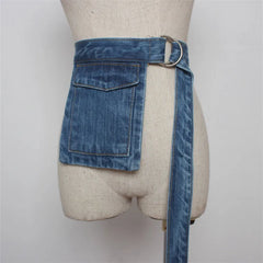 Denim Waist Pack Fanny Pack Women Casual Hip Bag Travel Money Phone Purse