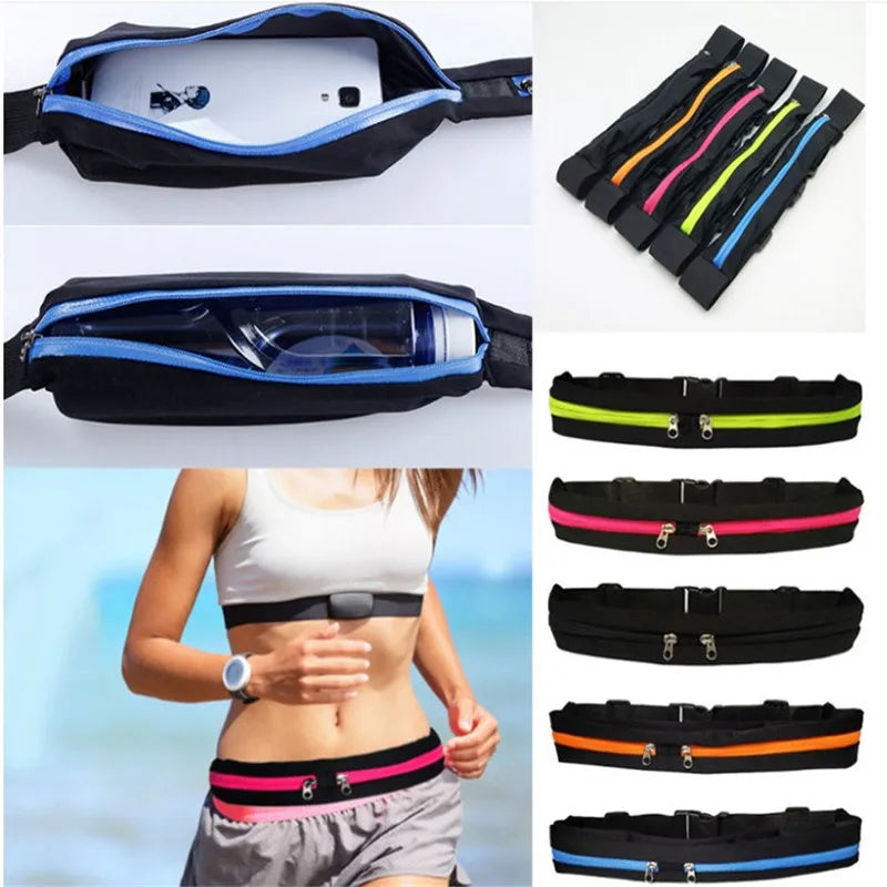 Waterproof Double Pocket Waist Pack for Traveling Running Sport
