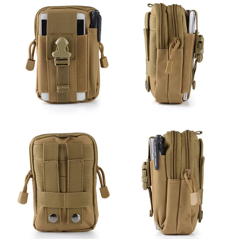 Men's Waist Pack Travel Purse Waterproof Belt Zipper Tactical Fanny Pack