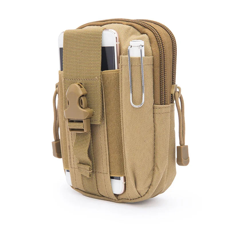 Men's Waterproof Waist Pack Travel Purse Zipper Tactical Bag