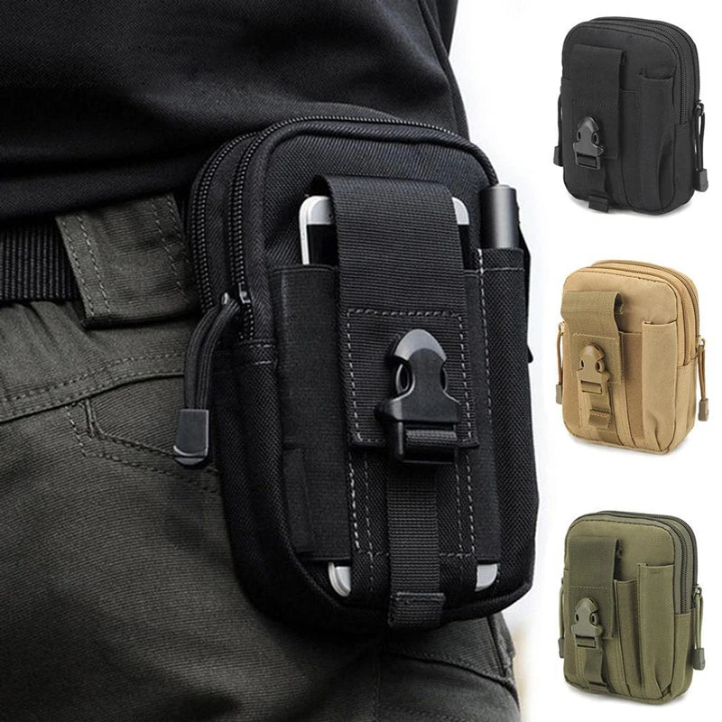 Men's Waist Pack Casual Travel Purse Waterproof Zipper Bag