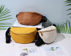 Retro Beach Pockets Travel Chest Bag Canvas Funny Pack Zipper Waist Bag