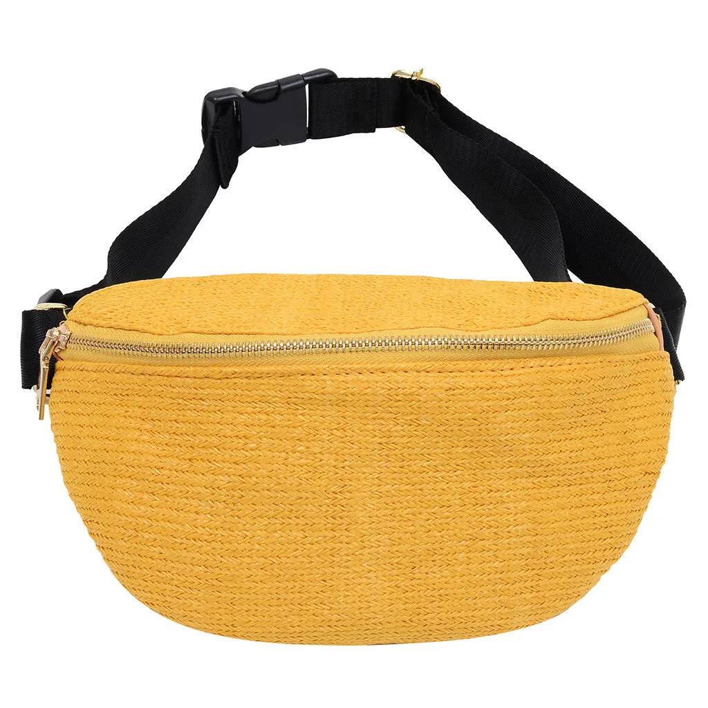 Retro Beach Pockets Travel Chest Bag Canvas Funny Pack Zipper Waist Bag