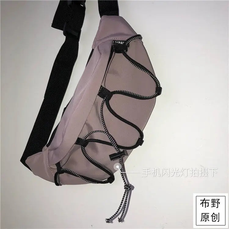 Harajuku Japanese Style Student Cross Body Nylon Bag Fanny Pack Ulzzang