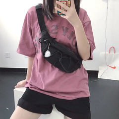 Harajuku Japanese Style Student Cross Body Nylon Bag Fanny Pack Ulzzang