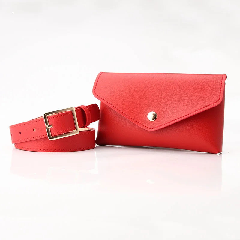 Women Leather PU Adjustable Belt Bag Waist Pack Wallet Phone Pouch