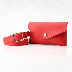 Women Leather PU Adjustable Waist Pack Phone Pouch