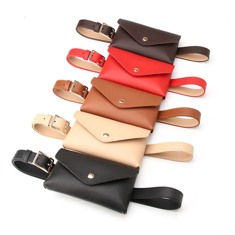 Women Leather PU Adjustable Belt Bag Waist Pack Wallet Phone Pouch