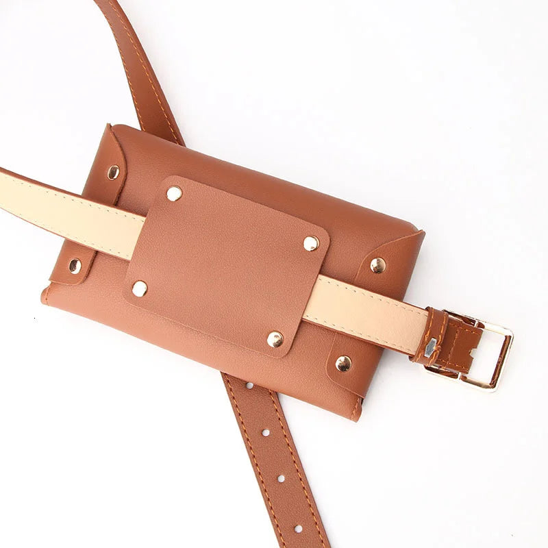 Women Leather PU Adjustable Belt Bag Waist Pack Wallet Phone Pouch