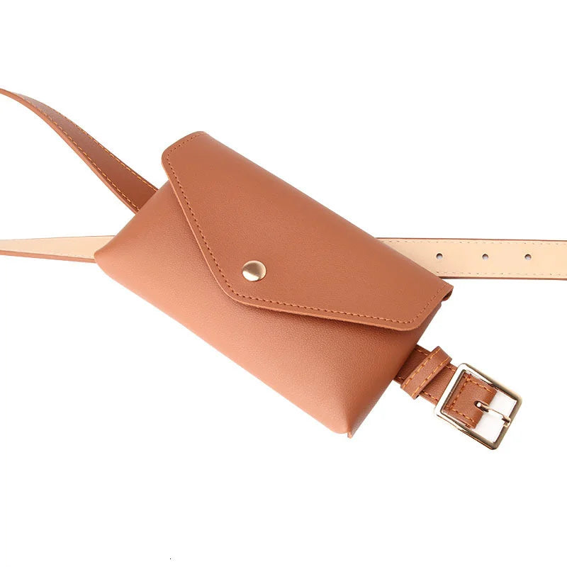 Women Leather PU Adjustable Belt Bag Waist Pack Wallet Phone Pouch
