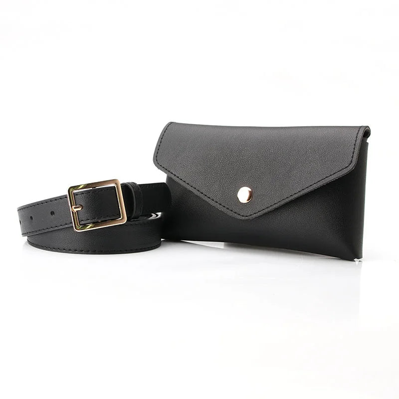 Women Leather PU Adjustable Belt Bag Waist Pack Wallet Phone Pouch