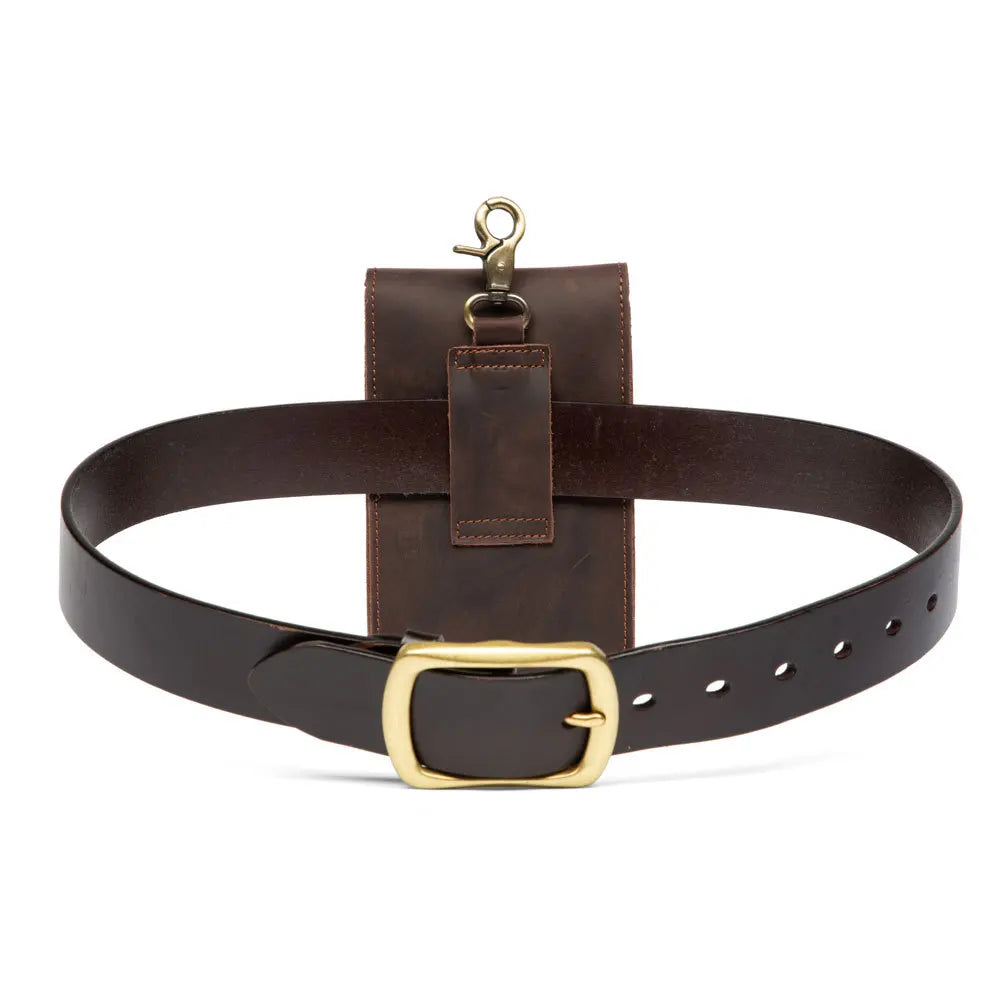 Small Waist Bag Retro 7-inch Phone Crazy Horse Leather Belt Bag