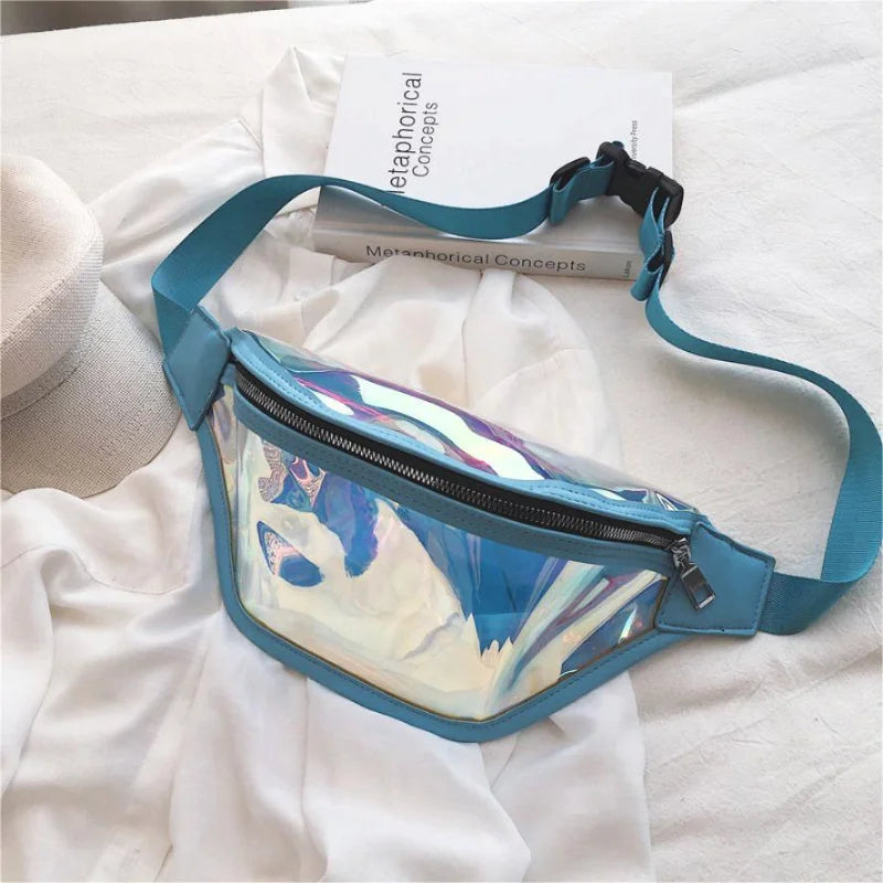 Transparent Waist Bag Hologram Beach Travel Women Belt Bag